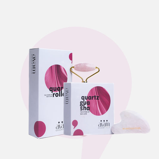 Rose Facial Roller, and Rose Gua Sha set