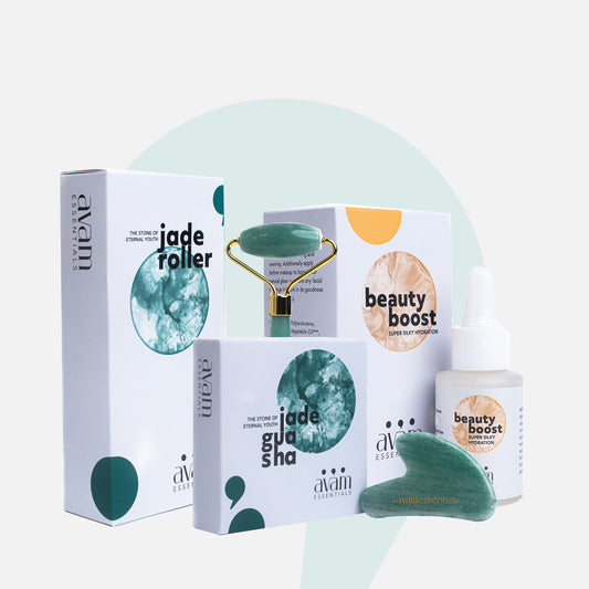 Serum, jade facial roller, And Jade Gua sha - Set