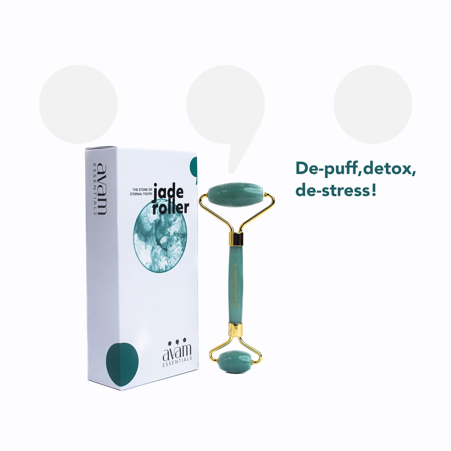 Jade Gua Sha & Jade Facial Roller Gift set