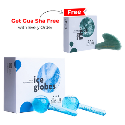 Ice Globes For Face Massage + Free Gua Sha