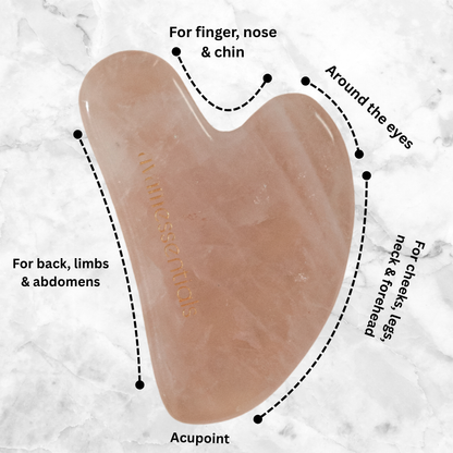 Rose Quartz Gua Sha For Face Lifting