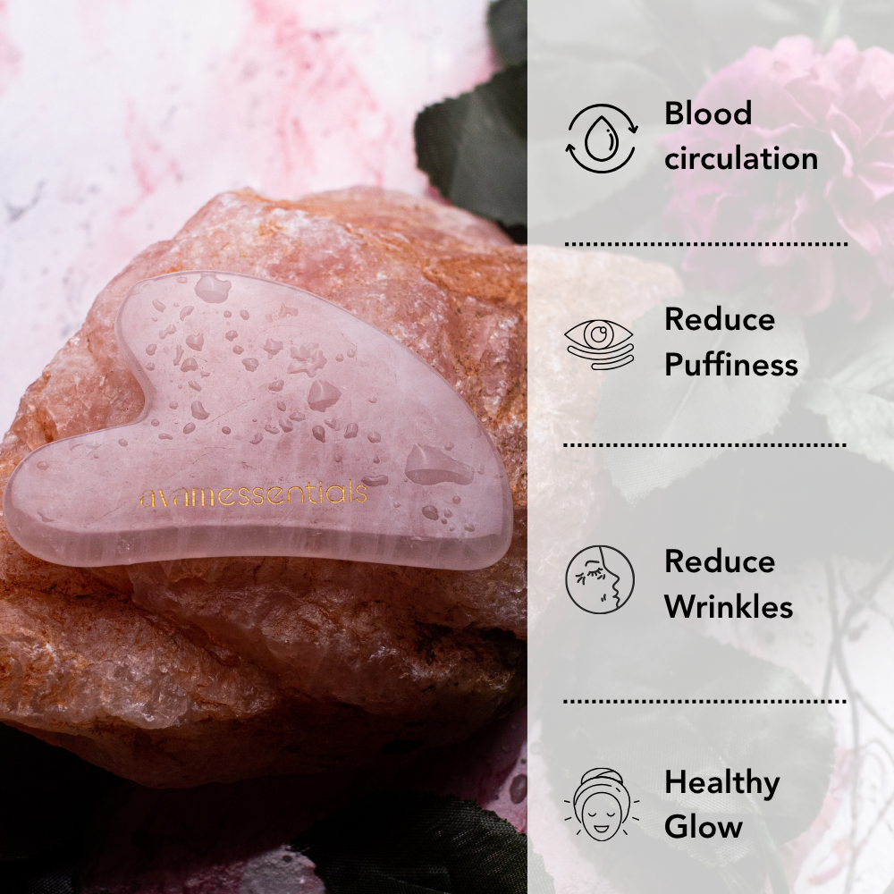 Rose Quartz Gua Sha For Face Lifting