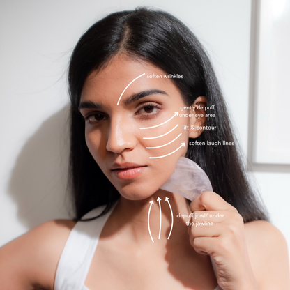 Rose Quartz Gua Sha For Face Lifting