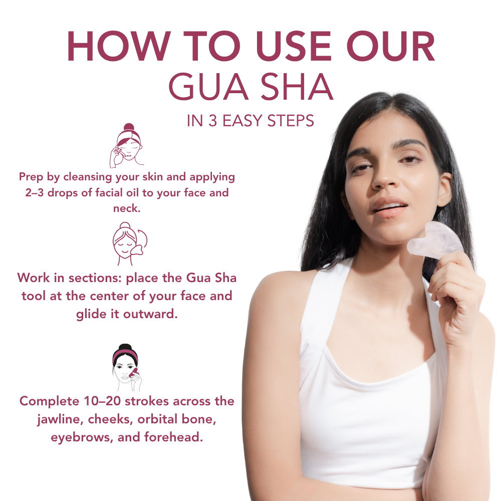 Rose Quartz Gua Sha For Face Lifting