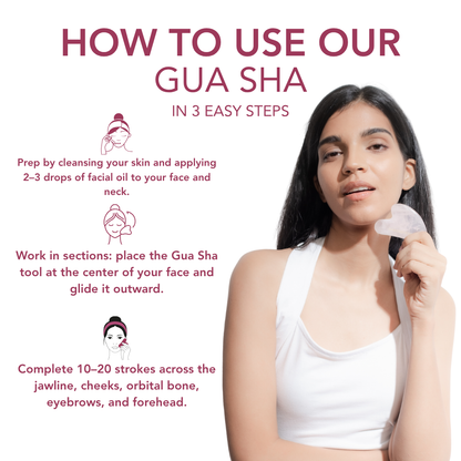 Rose Quartz Gua Sha For Face Lifting