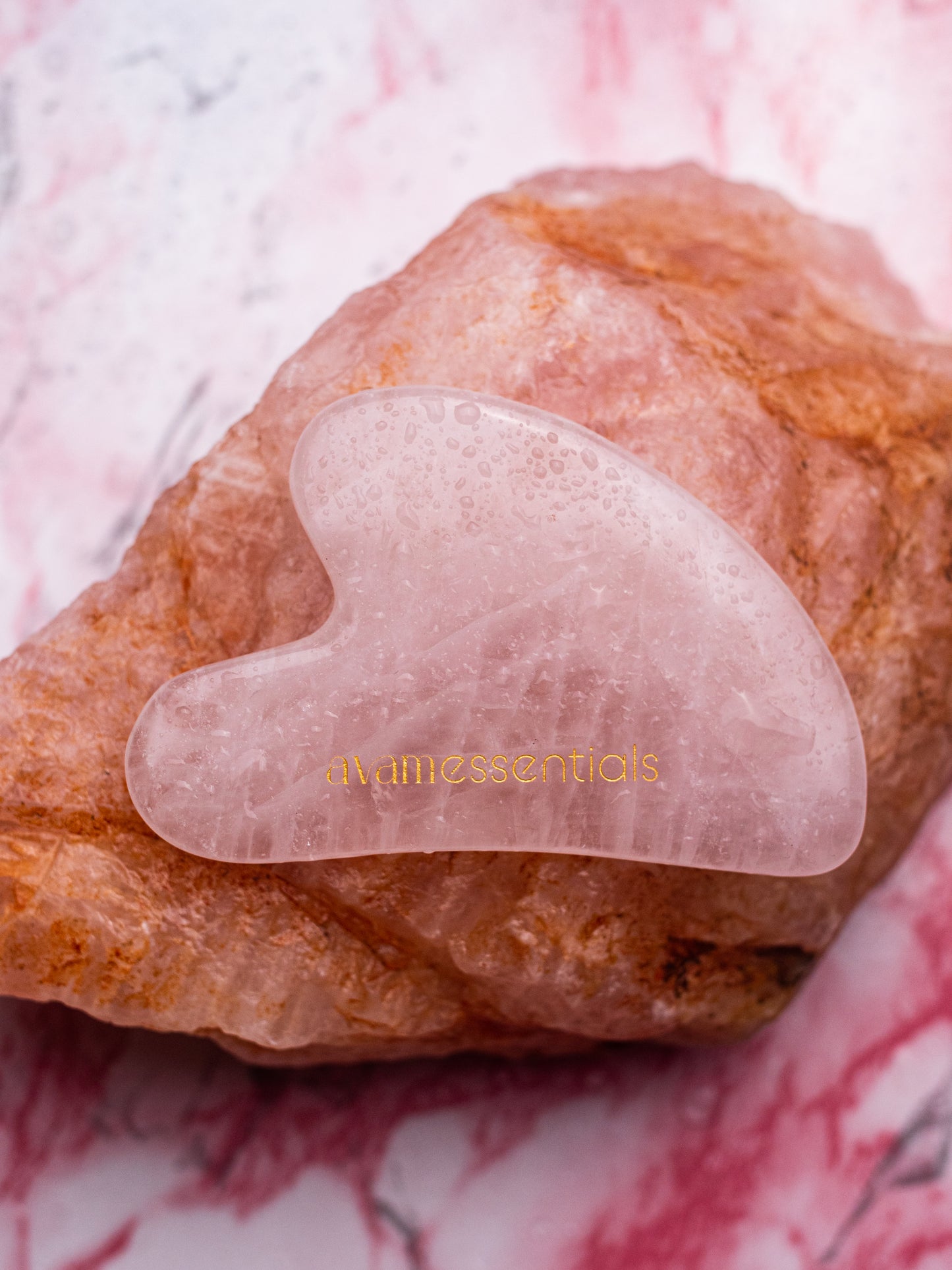 Rose Quartz Gua Sha For Face Lifting